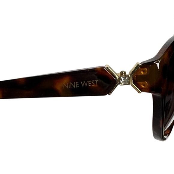 Nine West Sunglasses Women's Chaya Cat Eye In Shiny Tortoise - Picture 10 of 11